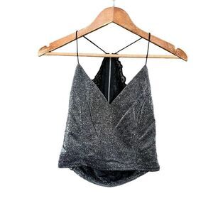 3 for $30! Olive tree glitter cropped tank‎